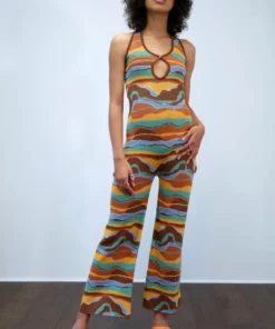 The Ragged Priest Milk It Sahara Halter Neck Jumpsuit