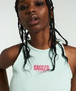 The Ragged Priest Ragged Blue Ribbed Vest