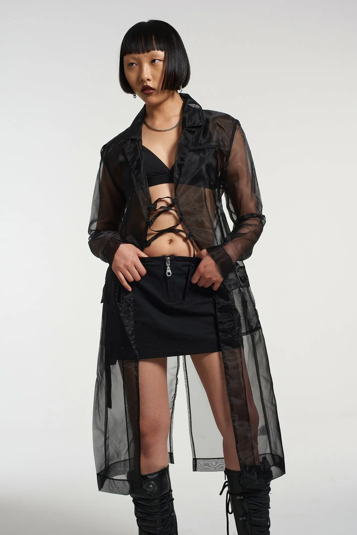 The Ragged Priest NEW ARRIVALS Gatekeeper Organza Trench Coat 2 The Ragged Priest NEW ARRIVALS Gatekeeper Organza Trench Coat