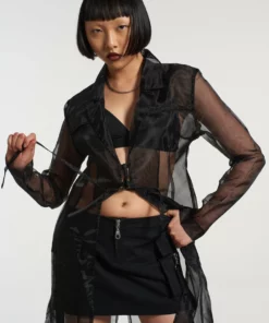 The Ragged Priest NEW ARRIVALS Gatekeeper Organza Trench Coat 8 The Ragged Priest NEW ARRIVALS Gatekeeper Organza Trench Coat