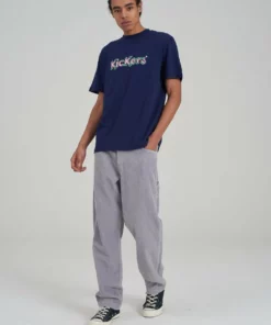 The Ragged Priest MEN'S Kickers Classics Navy Print And Embroidery Tee