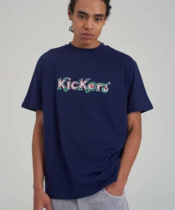 The Ragged Priest MEN'S Kickers Classics Navy Print And Embroidery Tee