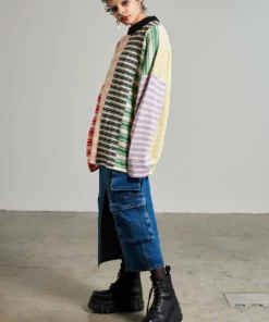 The Ragged Priest Spliced Stripe Jumper