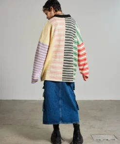The Ragged Priest Spliced Stripe Jumper
