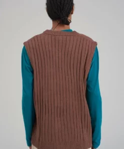 The Ragged Priest Kickers Classics Brown Knit Vest MEN'S