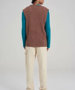 The Ragged Priest Kickers Classics Brown Knit Vest MEN'S