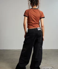 The Ragged Priest Zip Sweeper Jean - Charcoal 13 The Ragged Priest Zip Sweeper Jean - Charcoal