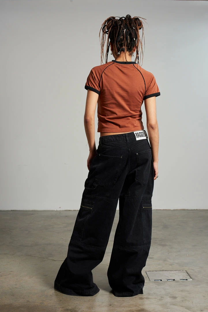 The Ragged Priest Zip Sweeper Jean - Charcoal 6 The Ragged Priest Zip Sweeper Jean - Charcoal