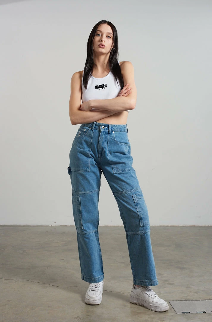 The Ragged Priest Combat Jean - Light Blue NEW ARRIVALS 2 The Ragged Priest Combat Jean - Light Blue NEW ARRIVALS