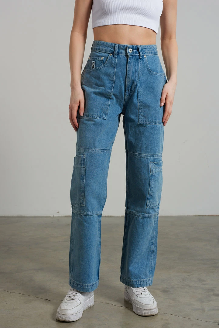 The Ragged Priest Combat Jean - Light Blue NEW ARRIVALS 1 The Ragged Priest Combat Jean - Light Blue NEW ARRIVALS