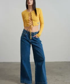 The Ragged Priest Cosmic Lace Up Top