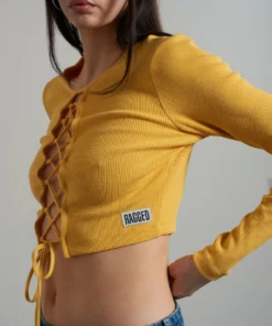 The Ragged Priest Cosmic Lace Up Top