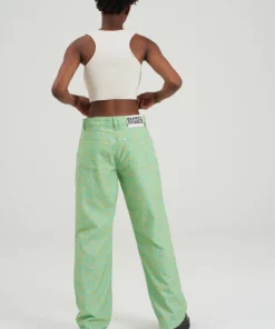 The Ragged Priest Green & Yellow Paisley Jean WOMEN'S 9 The Ragged Priest Green & Yellow Paisley Jean WOMEN'S