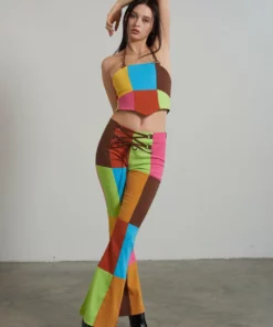 The Ragged Priest Rodeo Panelled Halter Top WOMEN'S