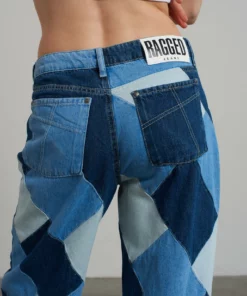 The Ragged Priest Patchwork Low Rise Baggy Jean