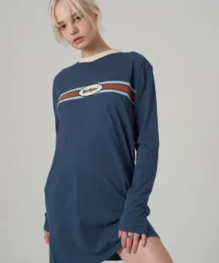 The Ragged Priest WOMEN'S Kickers Classics Blue Long Sleeve Dress