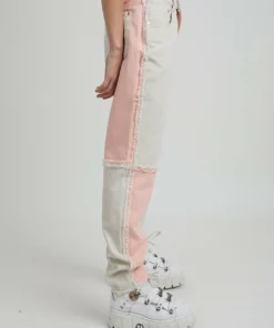 The Ragged Priest Equilibrium Jean - Pink & Beige WOMEN'S 7 The Ragged Priest Equilibrium Jean - Pink & Beige WOMEN'S