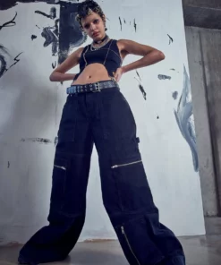 The Ragged Priest Zip Sweeper Jean - Charcoal 10 The Ragged Priest Zip Sweeper Jean - Charcoal