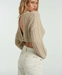 The Ragged Priest NEW ARRIVALS Milk It Glare Open Back Knit