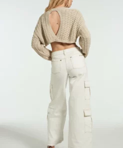 The Ragged Priest NEW ARRIVALS Milk It Glare Open Back Knit