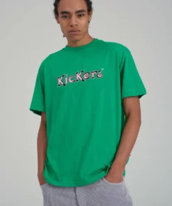 The Ragged Priest MEN'S Kickers Classics Green Print And Embroidery Tee