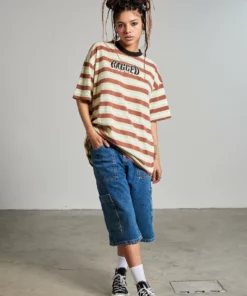 The Ragged Priest Ragged Oversized Stripe Tee WOMEN'S