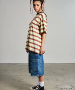 The Ragged Priest Ragged Oversized Stripe Tee WOMEN'S