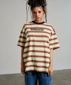 The Ragged Priest Ragged Oversized Stripe Tee WOMEN'S