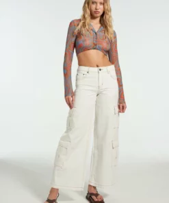 The Ragged Priest NEW ARRIVALS Milk It Hue Mesh Top