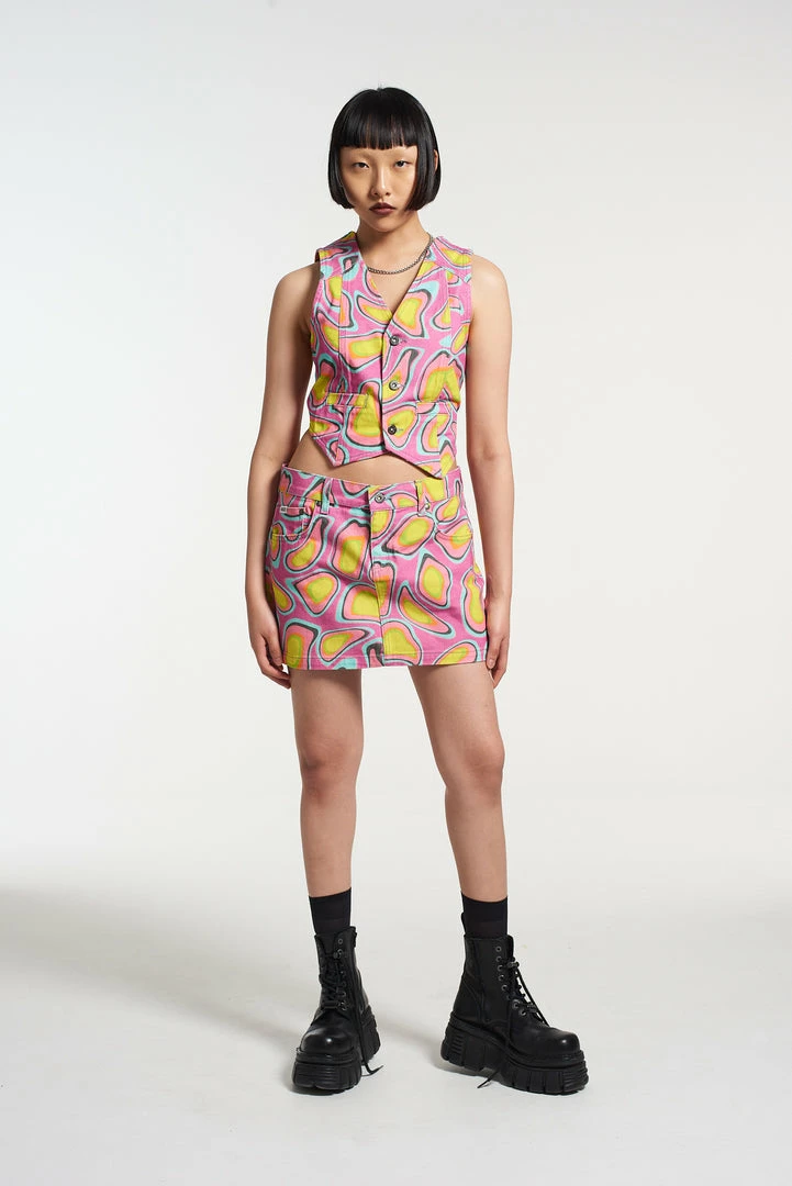 The Ragged Priest NEW ARRIVALS Nimbus Print Skirt 3 The Ragged Priest NEW ARRIVALS Nimbus Print Skirt