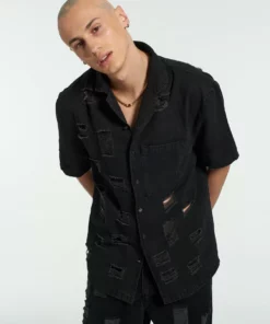 The Ragged Priest Keeper Distressed Denim Shirt