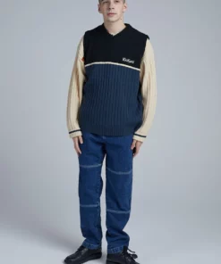 The Ragged Priest Kickers Classics Blue Denim Panelled Jeans MEN'S