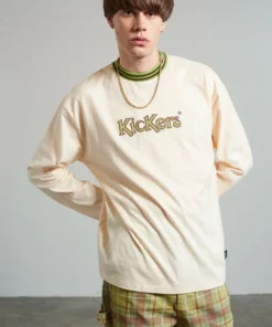 The Ragged Priest NEW ARRIVALS Kickers Classics Ecru Long Sleeve Tee
