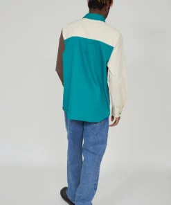 The Ragged Priest Kickers Classics Brown & Green Twill Shirt MEN'S