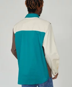 The Ragged Priest Kickers Classics Brown & Green Twill Shirt MEN'S