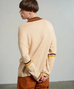 The Ragged Priest NEW ARRIVALS Kickers Classics Ecru V-Neck Jumper