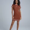 The Ragged Priest Kickers Classics Rust Knit Mini Dress