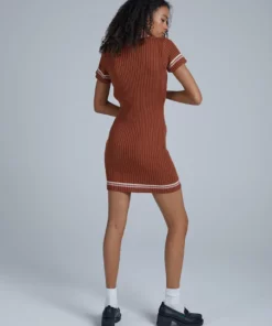 The Ragged Priest Kickers Classics Rust Knit Mini Dress