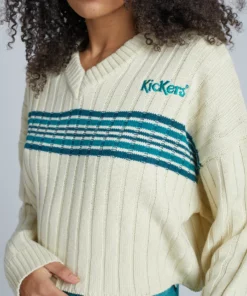 The Ragged Priest WOMEN'S Kickers Classics Beige Cropped Knit