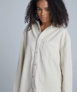 The Ragged Priest Kickers Classics Beige Oversized Cord Shirt