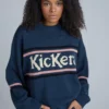 The Ragged Priest Kickers Classics Dark Blue Knit
