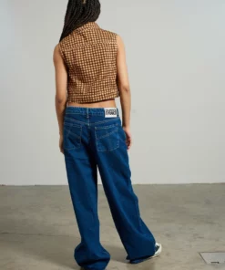 The Ragged Priest NEW ARRIVALS Kickers Classics Check Sleeveless Denim Jacket