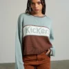 The Ragged Priest Kickers Classic Blue & Brown Logo Sweat NEW ARRIVALS
