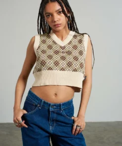 The Ragged Priest NEW ARRIVALS Kickers Classics Gingham Knit Vest