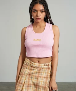 The Ragged Priest NEW ARRIVALS Kickers Classics Pink Rib Vest