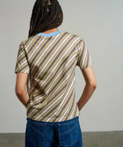 The Ragged Priest NEW ARRIVALS Kickers Classics Diagonal Stripe Short Sleeve Tee