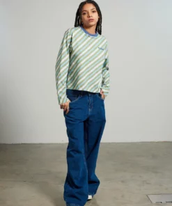 The Ragged Priest NEW ARRIVALS Kickers Classics Diagonal Stripe Long Sleeve Tee