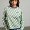 The Ragged Priest NEW ARRIVALS Kickers Classics Diagonal Stripe Long Sleeve Tee
