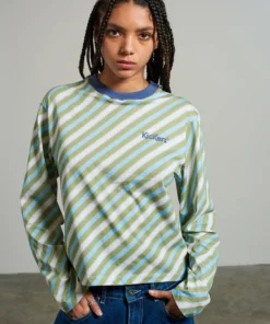 The Ragged Priest NEW ARRIVALS Kickers Classics Diagonal Stripe Long Sleeve Tee