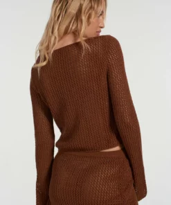 The Ragged Priest Milk It Liquid Tie Front Knit Top NEW ARRIVALS